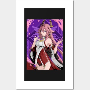 GENSHIN IMPACT YAE MIKO Posters and Art